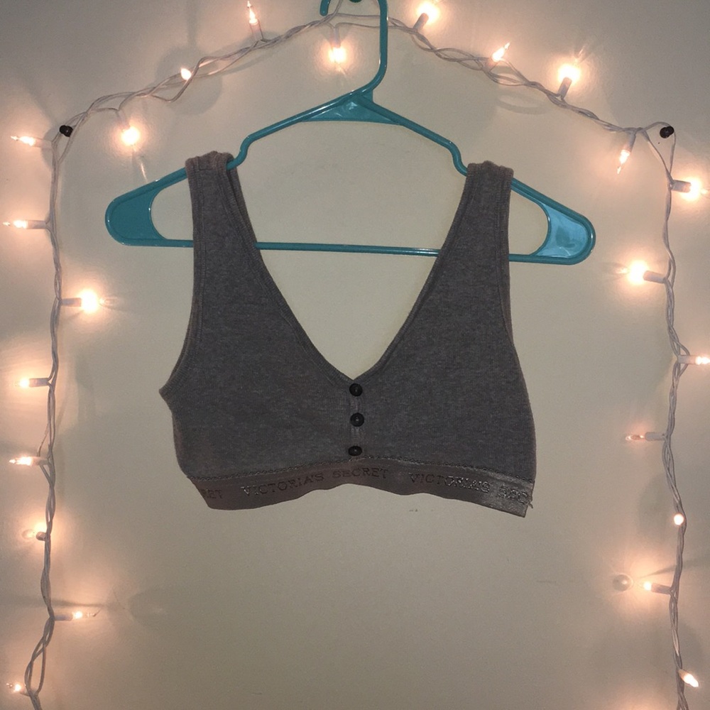 Grey Victoria’s Secret bra